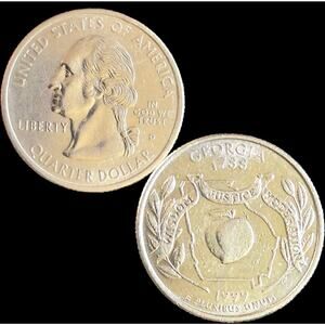 READ 1999D Georgia State Quarter Die Clash Doubling Possible Die Crack Errors